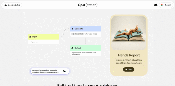 Opal AI: Google’s AI Mini-App or Workflow Builder
