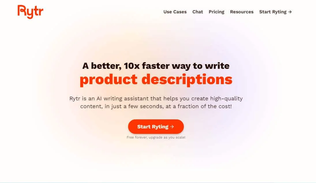 Rytr (Free AI Writing Assistant)