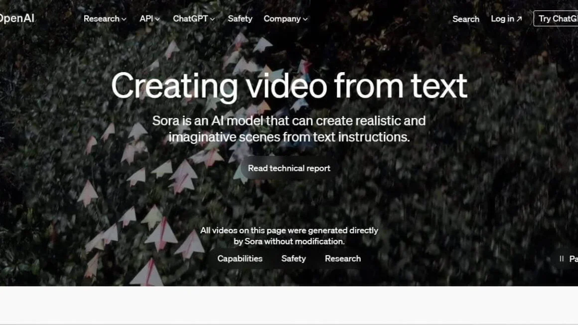sora by openai introduced to generate video from text