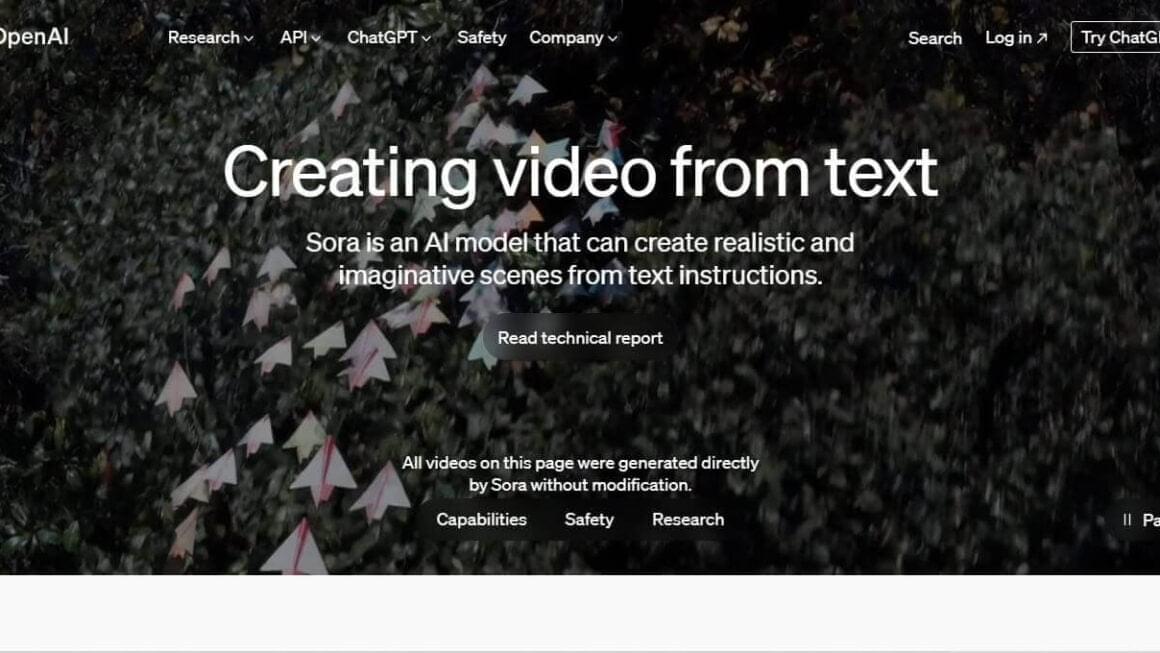 sora by openai introduced to generate video from text