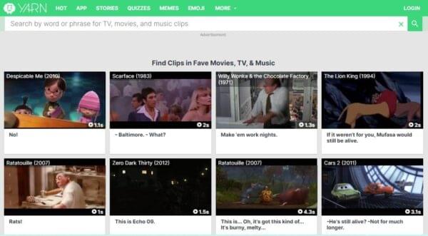 GetYarn (Free Movie Finder by Dialogue, Scene or Path)
