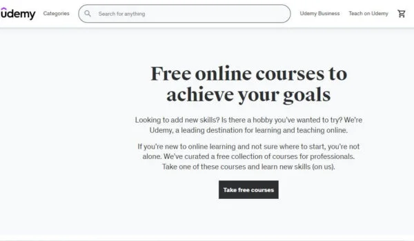Udemy (Access Udemy Free Courses)