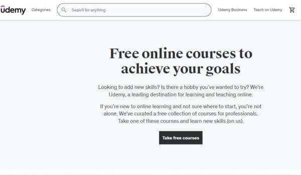 Udemy (Access Udemy Free Courses)