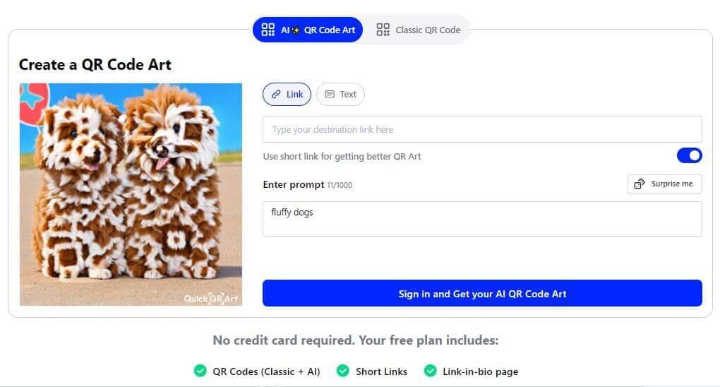 Quick QR (Free QR Code Generator, Create Code QR with AI)